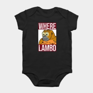 Where Lambo - Crypto Meme Baby Bodysuit